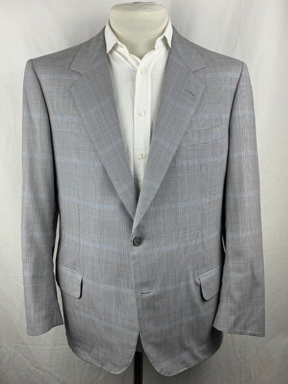 Brioni Roman Style Roma Gray Glen Plaid Wool Blazer Sport Coat 42R Italy
